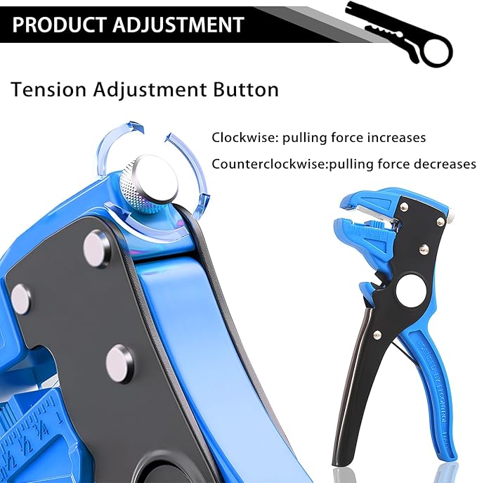 Vista Quick Stripper - 2 in 1 Automatic Wire Stripper and Cutter for Electronic and Automotive Repair, Eagle Nose Pliers (Blue 1PCS)