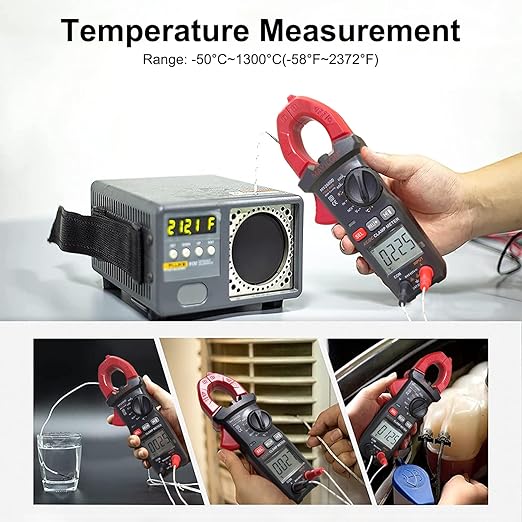 Digital Clamp Meter, Multimeter 6000Counts Volt Meter Auto-ranging Measures AC/DC Amp Clamp, NCV Non Contact Check Function (MAYILON MY2600D)