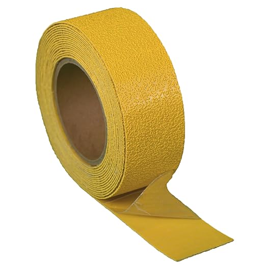 Reflective Pavement Marking Tape Slip-Resistant and Durable, Heavy-Duty Rubber Base for Outdoor Applications, Perfect for Driveways, Walkways, and Parking Areas (Yellow, 2 Inch X 18 Feet)