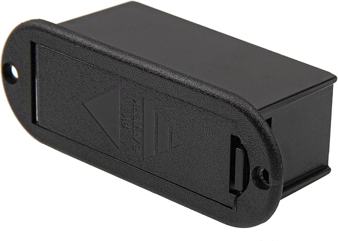 4Pcs Yootones Guitar Pickup Battery Box 9V Battery Cover Holder Case Compatible with Active Guitar Bass Pickup(Black)