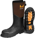 Rubber Work Boots, Puncture-Proof with Steel Toe & Shank, Waterproof Insulated 6mm Neoprene Hunting Boots for Farming, Construction, Gardening, Fishing, Outdoor Work (Size 6-14)