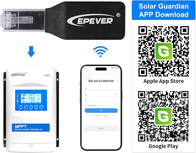 EPEVER BLE Adapter Accessories for MPPT Solar Charge Controller (EPEVER-BLE-RJ45-D)