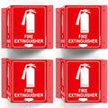 Fire Extinguisher Sign with Down Arrow, 4 Pack - 8" x6 " Acrylic, Includes Matching Screws, Use for Home Office/Business, UV Protected, Fade/Weather Resistant, Indoor/Outdoor Use, Easy to Install