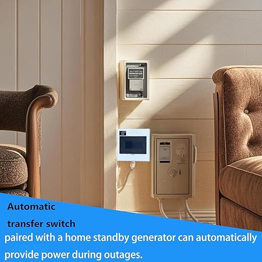 Automatic Generator Transfer Switch 100A 3P 4-Wire 120/240V Automatic/Manual Generator Transfer Switch Ensures Stable Power Transmission, Easy to Use