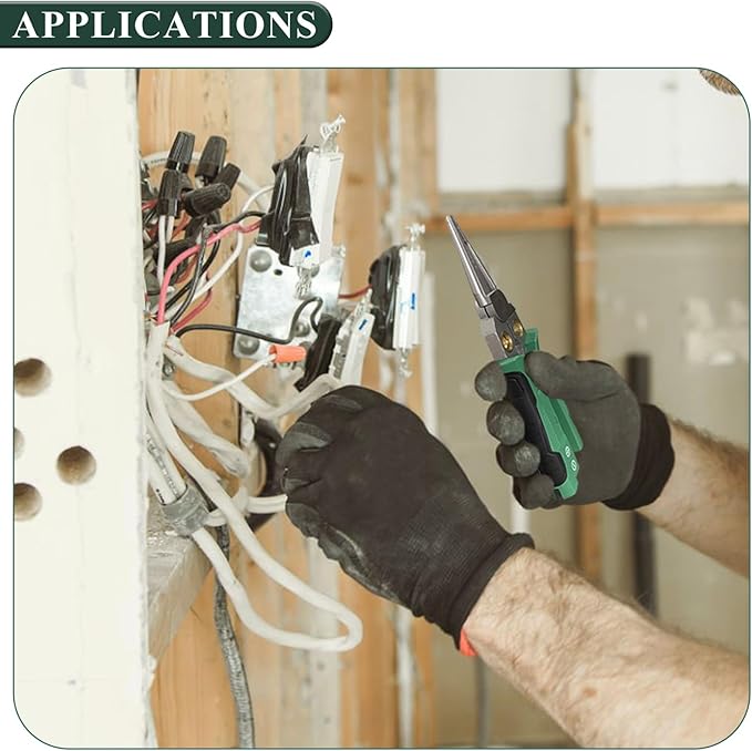 8 in 1 Wire Stripper Twister with Electricity Measurement, Multi-Function Wire Stripping Pliers for Wire Stripping Crimping and Cutting，Applicable AWG18-10/6, 1.0, 1.5, 2.5, 2.0, 4.0 mm² wire