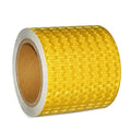 Reflective Tape, Waterproof Self Adhesive Dot Reflective Tape Outdoor Safety Caution Reflector for Trailers, Bikes, Cars（Yellow, 6 Inch x 32.8 Feet）