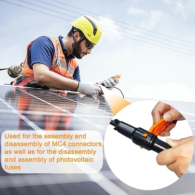 Solar Connector Wrench Disconnect Tool Cable Wire Assembly and Disassembly Tool for Solar Panel Cable PV System Wire,Solar MC-4 Spanner Wrench Disconnect Tool 20PCS