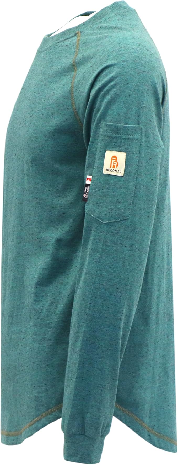 BOCOMAL FR Shirts Heather Series 6oz Flame Resistant T Shirt NFPA2112 CAT2 Fire Retardant Crew Work Shirt