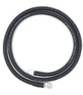 2 AWG Gauge Premium Battery Cables, Made in The USA, Positive or Negative, Red or Black, Replacement Battery Cables for Car, Truck, RV, Solar (12ft - 5/16" Lugs, Black)