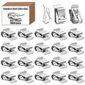 1000-PACK SUS304 Wire Cable Clips, S Wire Management Clips for (1) 12-Gauge USE-2 to (2) 10-Gauge PV-1000V Wires, Fits Solar Frame LED Lights on Roofs Fencing Trailer