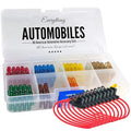 Mini Fuse Kit 12V Inline Automotive Fuse Holders 14AWG - 120 Assorted ATM/APM Car Mini Fuses - Includes Fuse Puller Tool - 5, 7.5, 10, 15, 20, 25, 30 amp Fuse Box