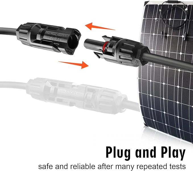 Solar Panel Connectors 3 to 1 Y Branch PV Connector Kit 1 Pair Solar Parallel Adapter 30A IP67 Waterproof Solar Panel Splitter Cable for RVs Roof (M/FFF, F/MMM)