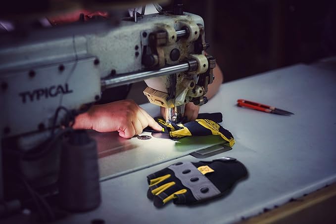 FOUR-AM Work gloves Men Fingerless Mechanic Gloves Shock-Grip, Anti-Collision For Men Women