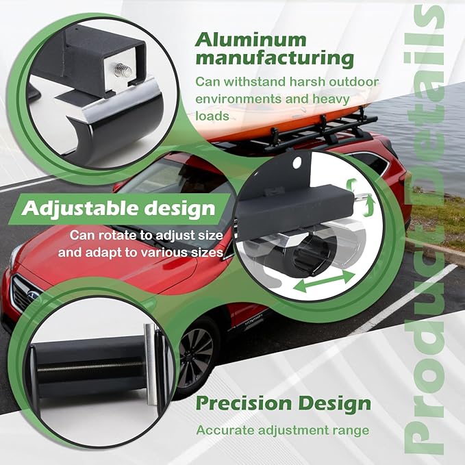 Universal Roof Rack Mounting Brackets Compatible with Suvs Cars Vans for LED Light Bars and Awnings (2PCS)