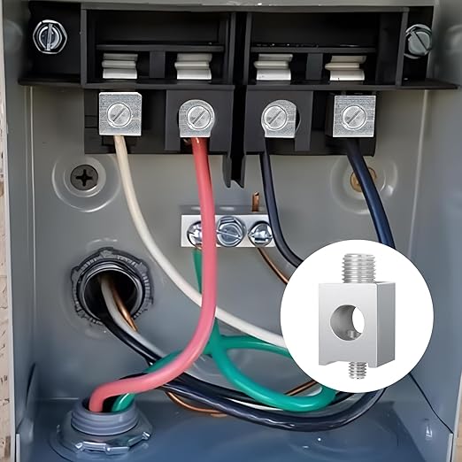4-Pack #4-2/0 Neutral Lug Kit Aluminum Ground Lugs for Circuit Breaker Electrical Grounding Connections