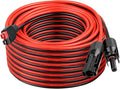10AWG Solar Panel to Anderson-Style Connector Extension Cable 50FT, Tinned Copper Wire, 600V Rated, High-Temperature Resistance, for Solar Power Systems and Battery Connections