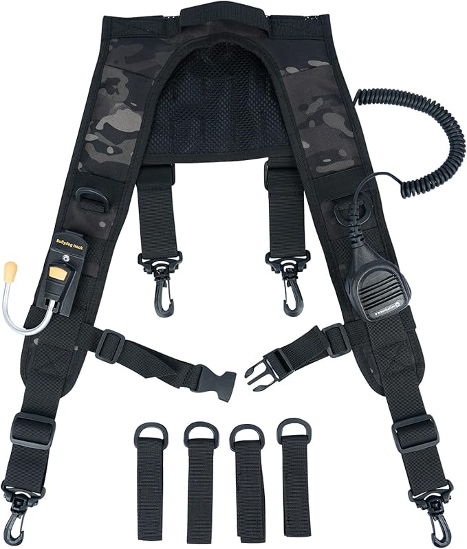 MELOTOUGH Tactical Outdoor H-Harness Duty Belt Suspenders (Battle Belt not Included)