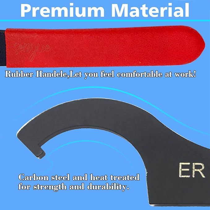 6 Pieces Universal Coilover Adjustment Spanner Wrench Set, Adjustable Coilover Wrench Spanners Hook Wrenches Tools Coilover Wrench Steel Spanner for Shock Adjustments and Suspension System