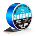 Blue Waterproof Tape 2in x 16ft, Super Sticky Outdoor Repair Butyl Tape for Pool Cover, Metal Roof Crack Sealing, Boat, RV Awning, Leak Proof Patch