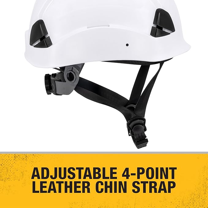 DEWALT DPG22V White Type II Class C 4-Point Ratcheting Vented Safety Helmet