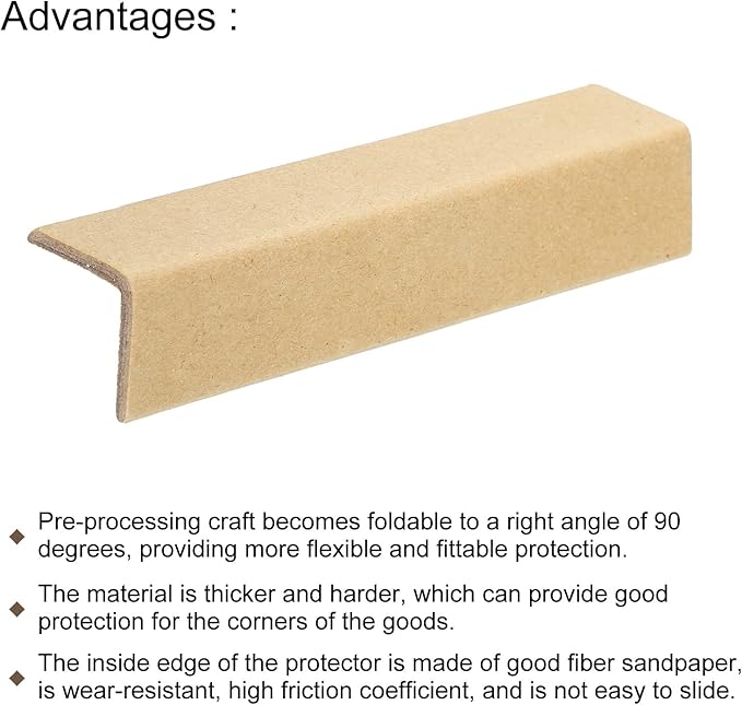 PATIKIL Adjustable Cardboard Corner Protector Package Frame Protectors L Shaped 150x30mm Thick 3mm for Art, Packing, Shipping, Pack of 50