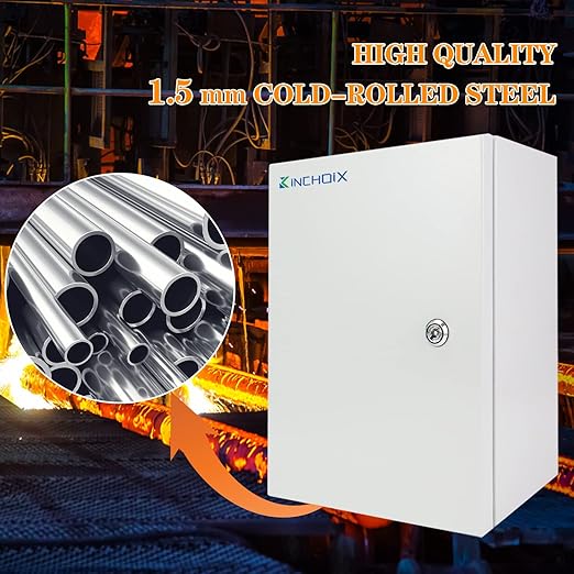 Outdoor Electrical Box 20 x 16 x 8'' Nema 4X Enclosure Weatherproof Electrical Junction Box Waterproof Electrical Enclosure Lockable Junction Box