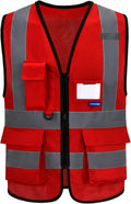 4xl 5XL high visibility vest red big and tall
