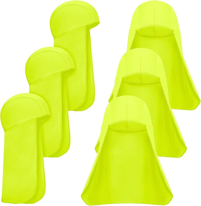 Sintege 6 Pieces Hard Hat Sun Shade Cooling Skull Cap Sun Neck Protector Quick Dry Neck Shade for Women Men