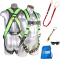 Palmer Safety Fall Protection Safety Harness Kit I Construction Harness + Various Lanyard + D-Ring Extender