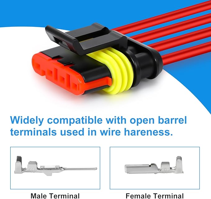 Wire Crimping Tool Wire Crimper Ratchet,Wire Crimper Tool for Open Barrel Terminal Connectors,Electrical Deutsch Crimp Tools for Molex DELPHI AMP Dupont TYCO Terminals,24-14 AWG