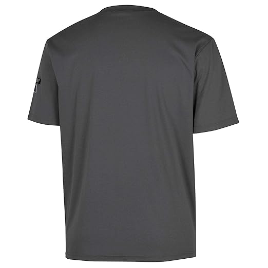 Oberon FR Arc Rated Safety Shirt For Men - Flame Resistant Cotton T-shirt - 11 Cal - Chest Pocket - Navy Blue, Gray