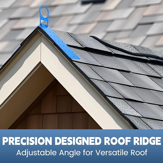 Blue Roof Anchor Bracket, Fall Arrest System – Connects to Wood Surfaces with Roofing Harness Safety Kit, ANSI OSHA Compliant, Durable Steel Adjustable Connector (Blue-Anchor)