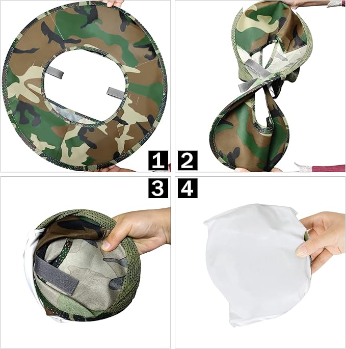 Hard Hat Sun Shade, High Visibility Sun Visor Neck Shade with Reflective Strip, Full Brim, Man & Woman (Hard Hat Not Included), Camo, 4 Pack