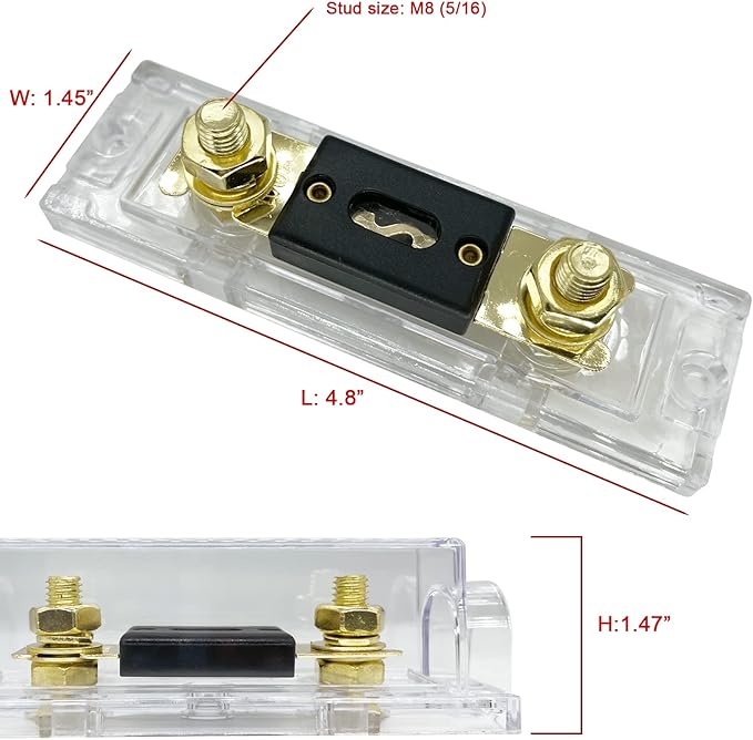 irhapsody 200 AMP ANL Fuse Holder Kit, 3 Pack