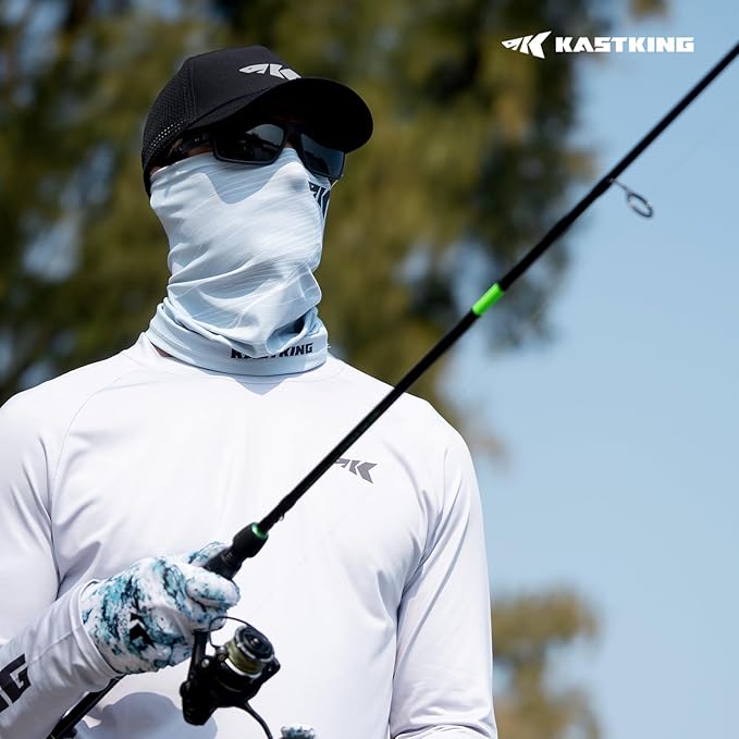KastKing Ultimate Angler Neck Gaiter, UPF 50 Sun Mask, Sun Gaiters for Men & Women, Hydrocool Technology, Fishing, Hiking