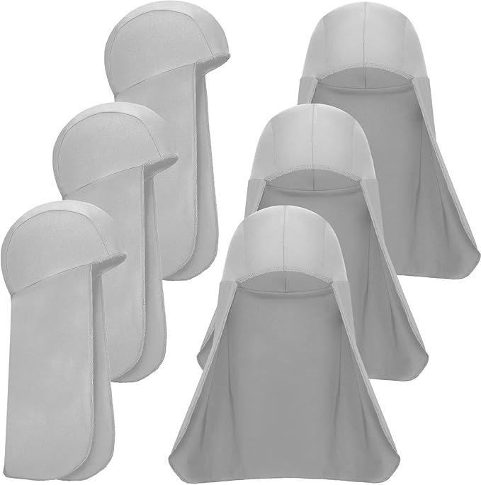 Sintege 6 Pieces Hard Hat Sun Shade Cooling Skull Cap Sun Neck Protector Quick Dry Neck Shade for Women Men