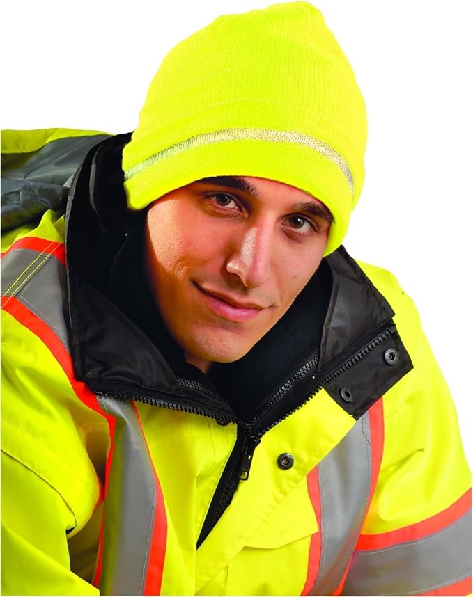 Occunomix Hi-Vis Hi-Viz Knit Cap with Polyester Lining One Size Fits Most