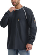 WORKWEYA 6.5oz Men's FR Shirts NFPA 2112 Lightweight Cotton Fire Retardant Shirt
