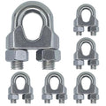 6PCS 3/8 Inches M10 Stainless Steel Wire Rope Cable Clip Clamp