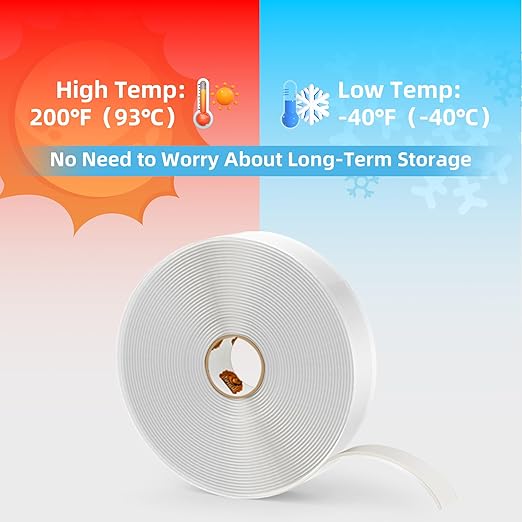 TAPEBEAR Butyl Tape 1 Inch x 30 Ft White, 1/8 in Thick Plumbers Putty Tape RV Sealant Window Sealing Leak Proof Double Sided Butyl Caulking for Boat Sealing, EDPM, Automotive, Camper
