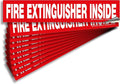 iSYFIX Fire Extinguisher Inside Sticker Sign – 10 Pack 9x1.7 Inch – Self-Adhesive Vinyl Decals, Laminated for UV, Weather, Scratch, Fade Resistance, for Cars, Trucks, Trailers, Rv's and Vehicles