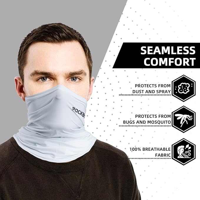 ROCKBROS Cooling Neck Gaiter Bandana Face Mask for Men Neck Gaiters Summer Half Face Scarf Cover Sun UV Protection