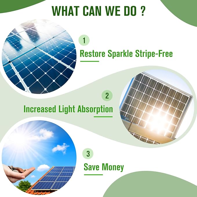 Teexpert Solar Panel Cleaner (1 Gallon Makes 600 Gallons), Super Concentrated Glass & Solar Panel Cleaning, Streak-Free Quick Dry Remove Dirt, Dust, Droppings, Oils, Fingerprints & Water Spots