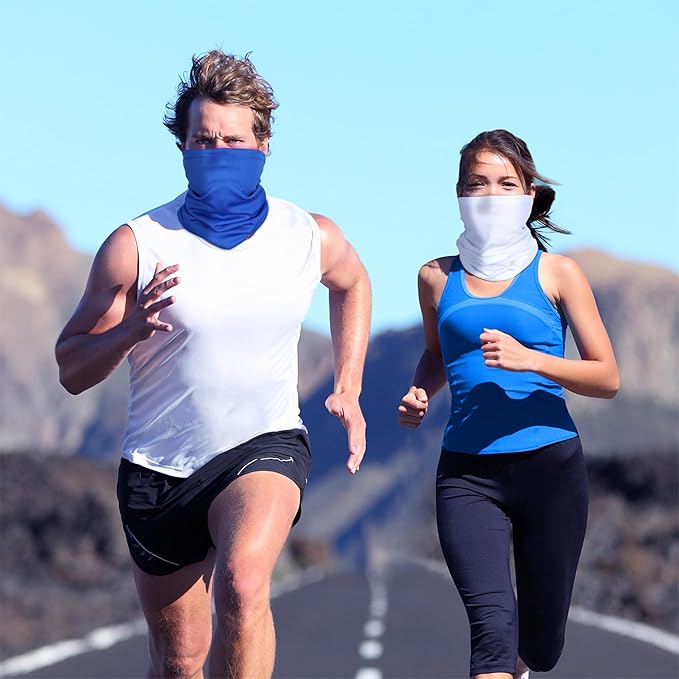Geyoga Neck Gaiter Bandana Face Mask Summer UV Protection Cooling Breathable Face Mask Neck Scarf Balaclava for Men Women