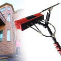 Solar Panel Cleaning Brush and Pole, Water Fed Pole Kit Adjustable Solar Panel Cleaning Kit Cleaner Tool for Window Glass Roof Outdoor Glass Brush Window Washing Equipment(20FT/6M)
