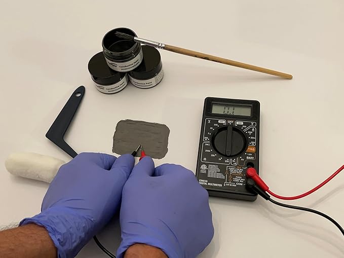 Conductive Paint, Highly Electrical Conductivity Designed Using Nanotechnology Materials, Multipurpose and suitable for versatile surfaces, perfect for EMF shielding paint (1 Fl Oz (Pack of 1))