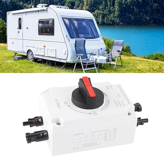 1200V 32A Photovoltaic DC Isolator Solar Switch, IP66 Waterproof Isolation PV Disconnect, for Off Grid On Grid Solar Systems, Solar Power System RV, Boat Proctive