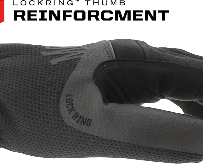 Mechanix Wear FastFit Work Gloves - Anti-Slip & Abrasion Resistant Heavy Duty Gloves - Touchscreen Compatible - Vibration Damping - Multipurpose Use - Small - Black