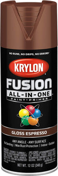 Krylon Fusion All-In-One Adhesive Spray Paint for Indoor/Outdoor Use, 12 oz, Espresso