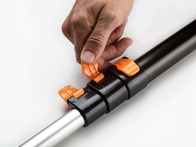 5-18 ft Long Telescopic Extension Pole // Multi-Purpose Extendable Pole with Universal Twist-on Metal Tip // Lightweight and Sturdy // Best Telescoping Pole for Painting, Dusting and Window Cleaning